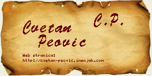 Cvetan Peović vizit kartica